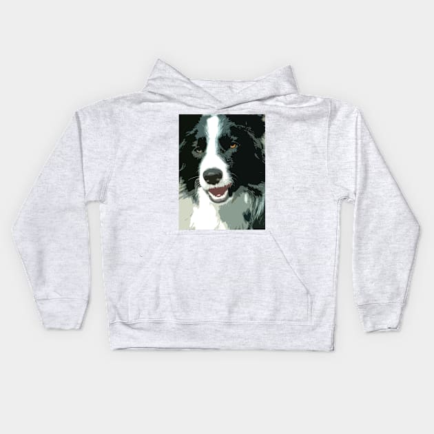 Border Collie Dog Kids Hoodie by Furtographic